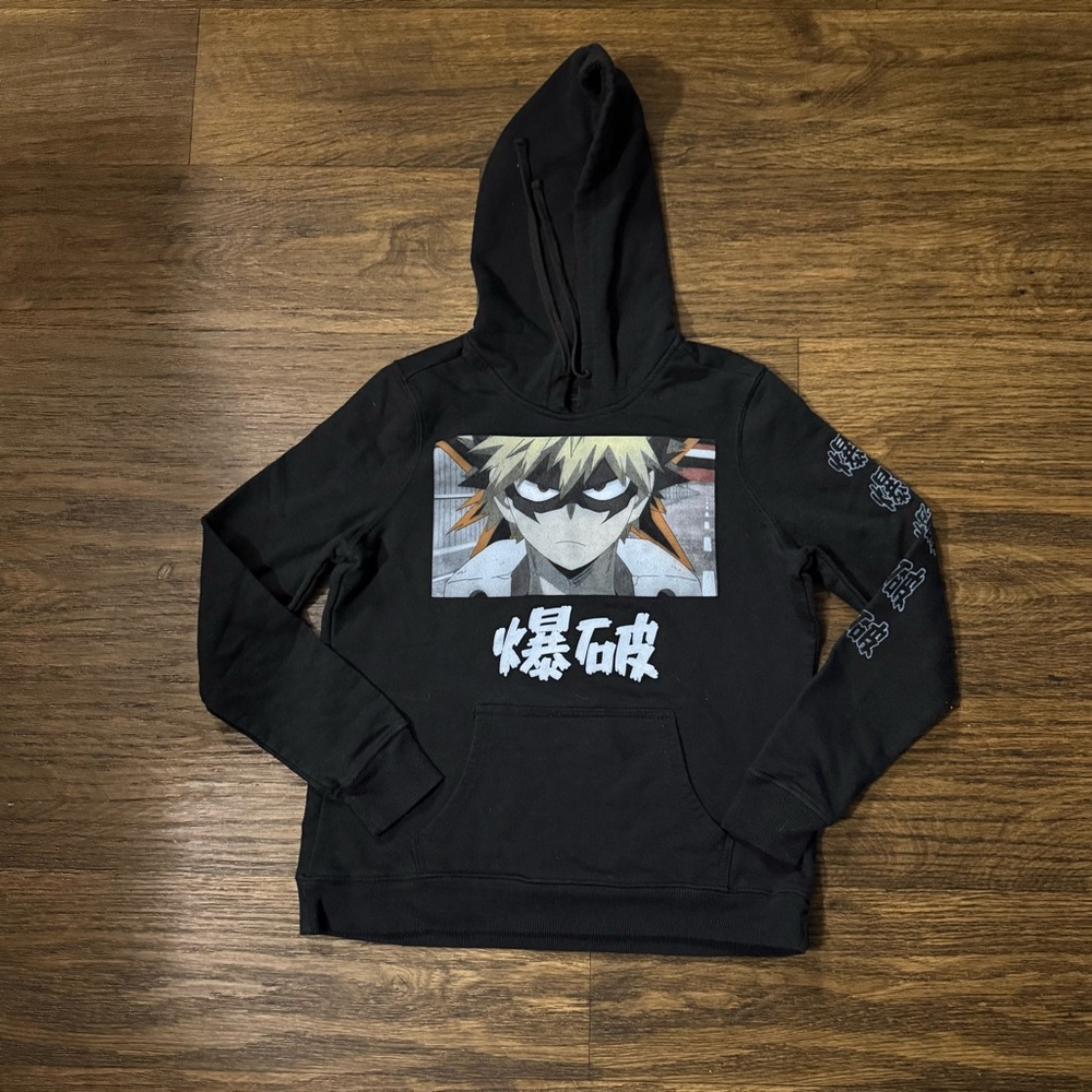 My Hero Academia Black Graphic Hoodie for Kids Size Medium